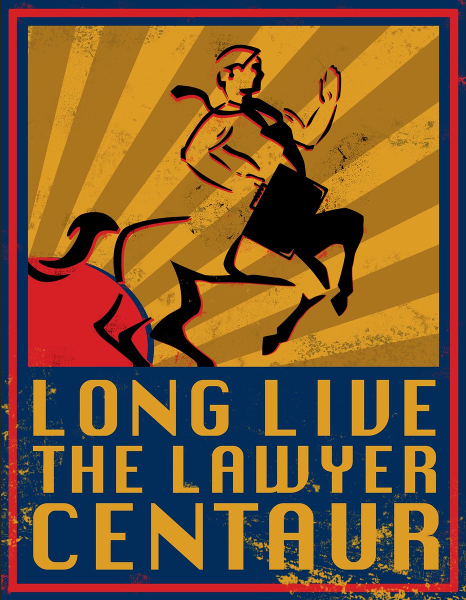 LawyerCentaur's tweet photo. Thought this Twitter was dead? Neigh!!!

I’m back like a Phoenix, ready to dominate and litigate!

All Hail the #LawyerCentaur! https://t.co/UPbG2iNreA