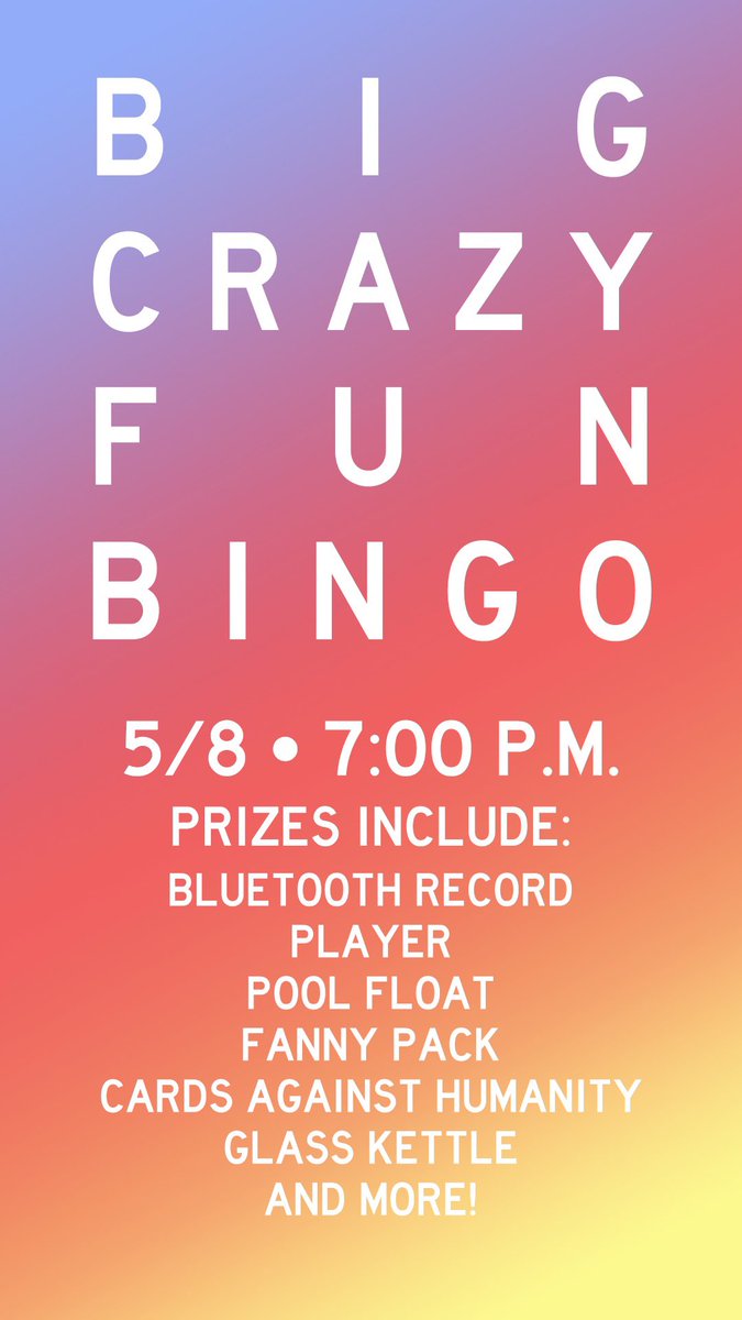 umbcseb's tweet photo. IT’S THE LAST BINGO OF THE SEMESTER!!! 

Join us this Saturday for a fun night of Bingo and a chance to win some awesome prizes🥳😏 https://t.co/WdZ50fjpLi