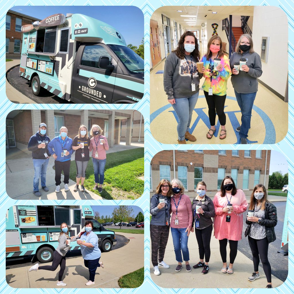 slitmanhall's tweet photo. #GroundedCoffeeTransit was back today to help show #appreciation to our teachers and staff @WTBobcats...Thank you to #WTPTO for the sweet breakfast treats, too! ๐๐พ๐ #Thanksalatte #cupofjoy #TeacherAppreciationWeek https://t.co/43OESx1qek