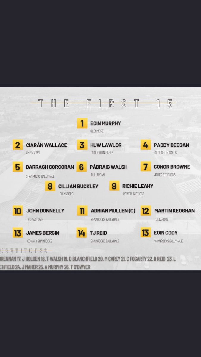 Best of luck to James Bergin and all the Kilkenny panel tomorrow in the first round of the Hurling  league