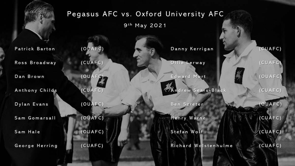 This Sunday Pegasus will take on <a href="/oxunifootball/">OUAFC</a> at <a href="/OxCityFC/">Oxford City FC</a>, a fixture last played (according to our records at least!) in 1954!

We're looking forward to a stern test against a talented group of players, many of whom we hope may one day represent Pegasus themselves.

#UpThePegs
