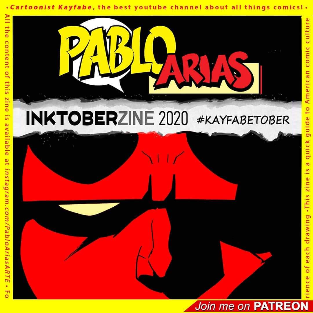 Free download on my Patreon! 🤯 No subscription required. Patreon.com/PabloAriasARTE

Wanna take a grand tour through some of the best moments in the world of comics? 🚀 Hop on!
My long overdue InktoberZINE is now available as free downloadable PDF.
@CartoonKayfabe    
#Kayfabetober
