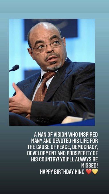 Happy birthday. My Hero Meles Zenawi 