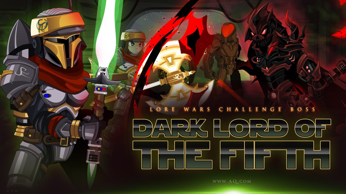 Our May the Fourth event continues this weekend! Fifth Lord Sepulchure is the most feared man in the galaxy, conquering countless worlds for his master. Log in help Hammer Wateru destroy the his superweapon and ensure the Freedom Fighters' victory. AQ.com