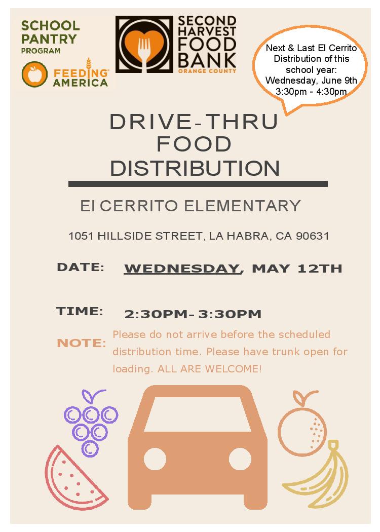 @elcerritolhcsd @SecondHarvestFB May Food Distribution, next Wednesday, May 12th; 2:30pm. ALL are Welcome! 🍊🥬🥔
Distribucion de Alimentos de Mayo de @elcerritolhcsd @SecondHarvestFB proximo mièrcoles, mayo 12; 2:30pm. TODOS Bienvenidos! @LHSchools @LHCSDReadiness @LaHabraCA https://t.co/Az5acbBQOz