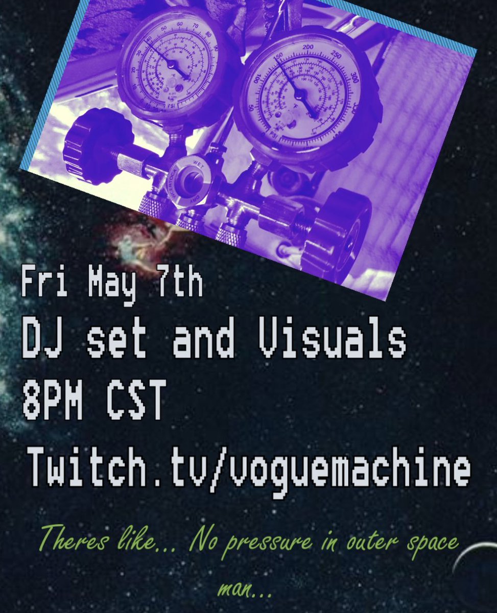 Back at it again! Twitch.tv/voguemachine 8pm CST.

#music #electronicmusic #dj #djset #Livestream  #streaming #twitch #housemusic #Dance #80smusic
