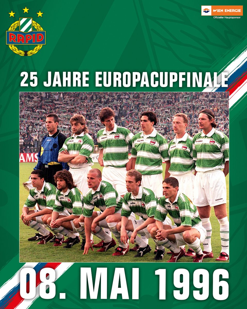skrapid's tweet photo. Anlässlich "25 Jahre Europacupfinale" ein (erstes) Special auf unserer Website. Mit vielen Bildern und Videos vom @ORF
➡️ https://t.co/gSzizR6Soc
#SCR2021 #SCR1996 #RapidTV #Europacup https://t.co/lbfTYVIg2k