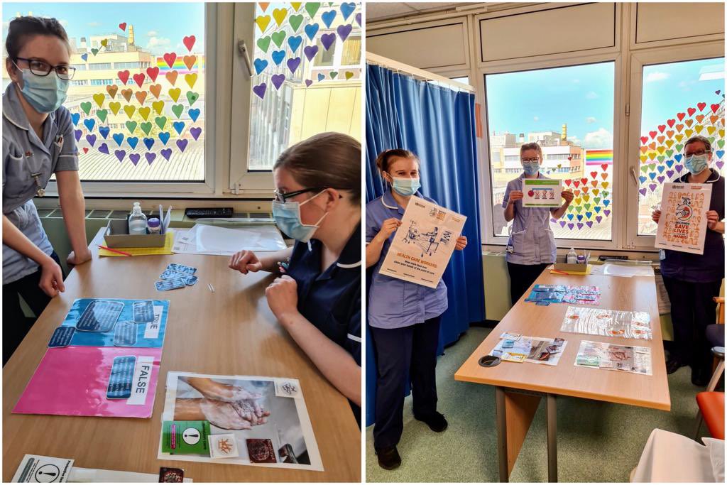 UHS_IPT's tweet photo. Another busy day for the #InfectionPrevention Team raising awareness for #HandHygieneWeek at @UHSFT! @CamillaBennet13 visited Broadlands, NICU, E1 and G4 #CleanYourHands https://t.co/g11mi7AeTC