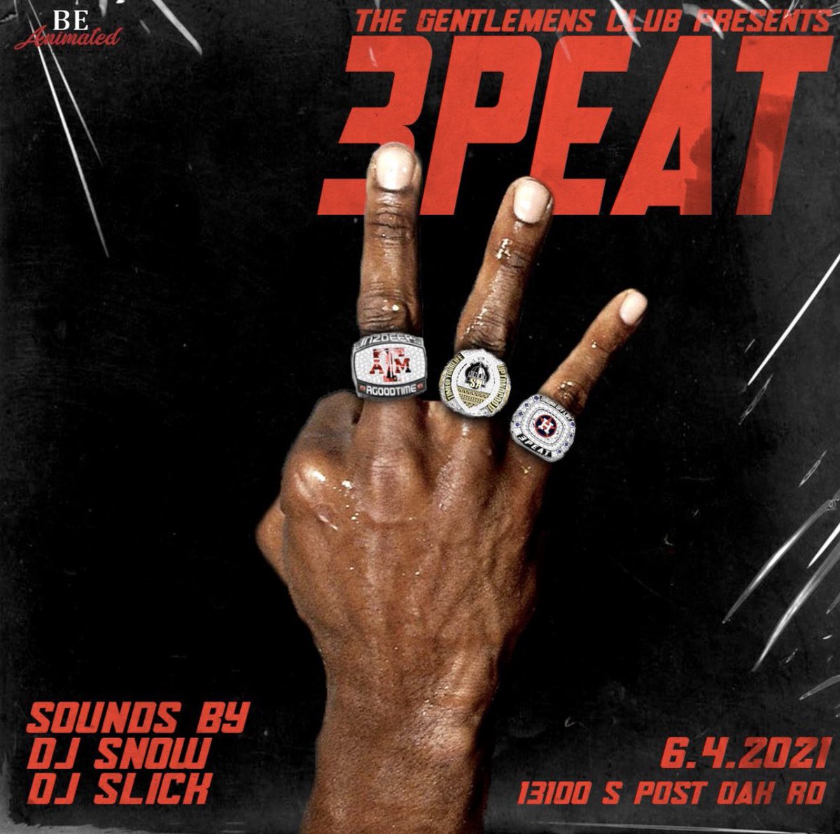 GentlemenClubHQ's tweet photo. The biggest summer party in Texas 🤩,  can’t miss out on this ‼️ brought to you by TGC, cop your tickets down below or the link in our bio ‼️

#3PEAT

6.4.21 

Houston, TX https://t.co/R3fRcm2D6B
