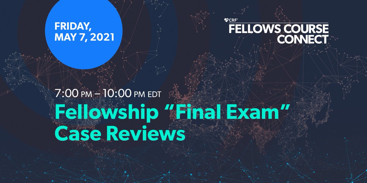Cardiovascular Research Foundation (@crfheart) on Twitter photo Join us tonight at #FellowCourseConnect for Fellowship “Final Exam” Case Reviews ow.ly/z8UJ50EGHpt #Fellows2021 @ajaykirtane <a href="/sahilparikhmd/">Sahil A. Parikh, MD</a> <a href="/DougDrachmanMD/">Douglas Drachman</a> <a href="/saraceciliamtz/">Sara C. Martinez MD PhD</a> <a href="/tnazifMD/">Tamim Nazif</a> <a href="/DrVivianNg/">Vivian Ng</a> <a href="/cardioPCImom/">Ki Park</a> <a href="/SripalBangalore/">Sripal Bangalore</a> <a href="/djc795/">David J. Cohen, MD, MSc</a> <a href="/duanepinto/">Duane Pinto MD MPH</a> <a href="/MarieF_Poulin/">Marie-France Poulin, MD</a> <a href="/drmeghaprasad/">Megha Prasad MD MS</a> Join us tonight at #FellowCourseConnect for Fellowship “Final Exam” Case Reviews ow.ly/z8UJ50EGHpt #Fellows2021 @ajaykirtane <a href="/sahilparikhmd/">Sahil A. Parikh, MD</a> <a href="/DougDrachmanMD/">Douglas Drachman</a> <a href="/saraceciliamtz/">Sara C. Martinez MD PhD</a> <a href="/tnazifMD/">Tamim Nazif</a> <a href="/DrVivianNg/">Vivian Ng</a> <a href="/cardioPCImom/">Ki Park</a> <a href="/SripalBangalore/">Sripal Bangalore</a> <a href="/djc795/">David J. Cohen, MD, MSc</a> <a href="/duanepinto/">Duane Pinto MD MPH</a> <a href="/MarieF_Poulin/">Marie-France Poulin, MD</a> <a href="/drmeghaprasad/">Megha Prasad MD MS</a>