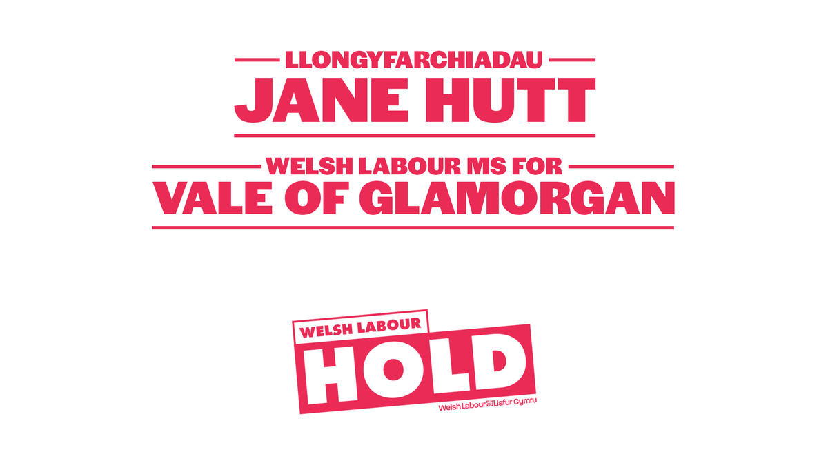 And there it is – the unstoppable <a href="/JaneHutt/">Jane Hutt</a> has been re-elected as the Welsh Labour MS for the Vale of Glamorgan.