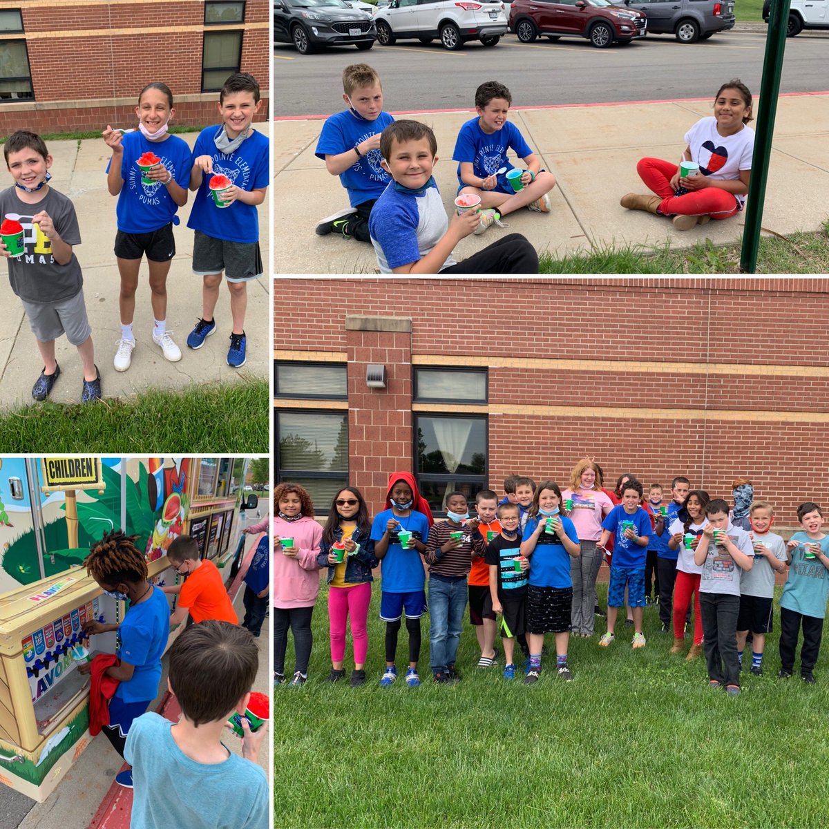 BSSDSPE's tweet photo. Kona Ice puts a smile on everyoneโs face! Spirit Day was a blast! Thank you PTA! Thank you to all of our amazing parents that paid it forward. Every Puma got a treat! #PumaPride #SPERocks https://t.co/SzGgrIOpam