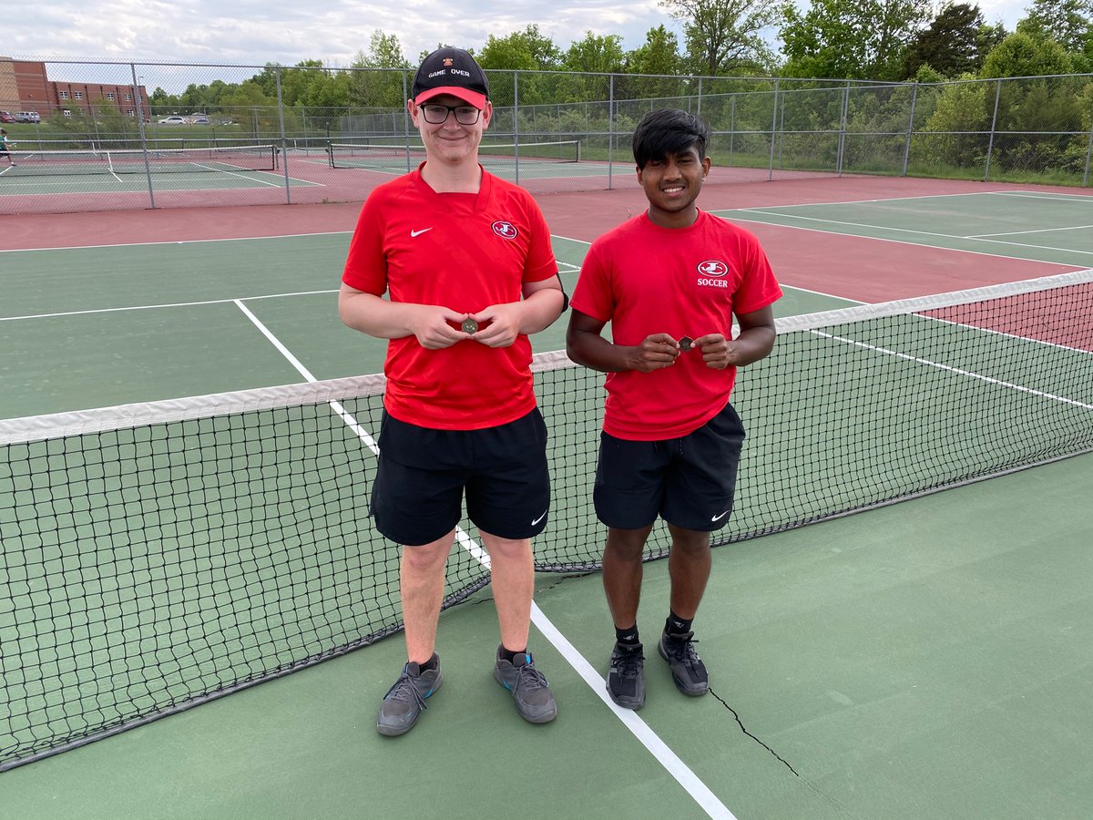 JeffCityTennis's tweet photo. Congrats to Josh on winning the district singles championship, earning all-district honors, and advancing to the state singles tournament! Also congrats to Jaydep on earning all-district honors by placing 4th in singles. #GoJays 🎾 https://t.co/HbeCqieazn