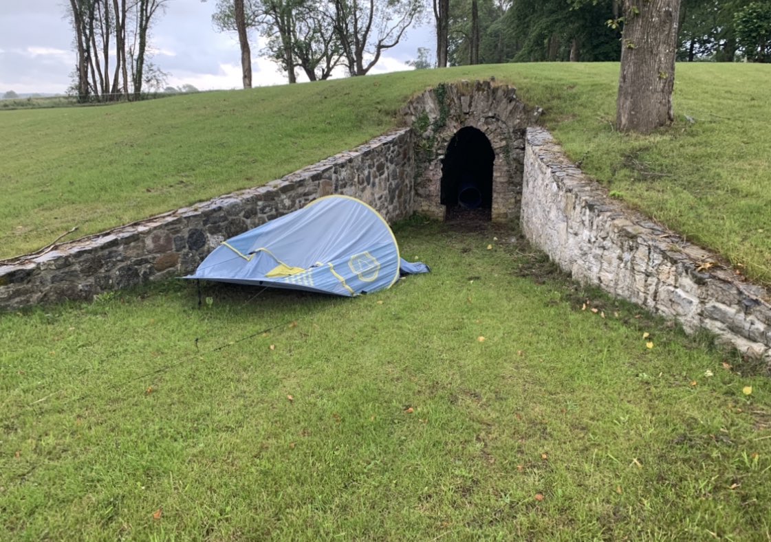 At Milltown Park in Offaly we have this ice house, an underground structure which again is a perfect habitat for bats. In the 18th & 19th centuries it was used to store ice for the household  #FarmlandBiodiversity