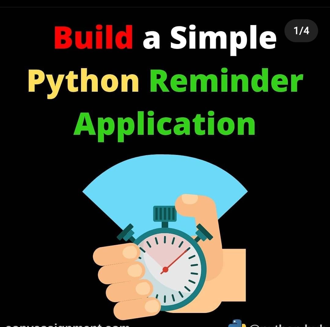 crewml1's tweet image. Build A simple Python Reminder Application.
buff.ly/33plYDJ
#python #pythontraining #pythonmachinelearning #Python3 #PythonPackages #Programming #Coding #100DaysofCode #100DaysOfMLCode #CodeNewbie #programmer #softwaredeveloper #Software #SoftwareEngineer