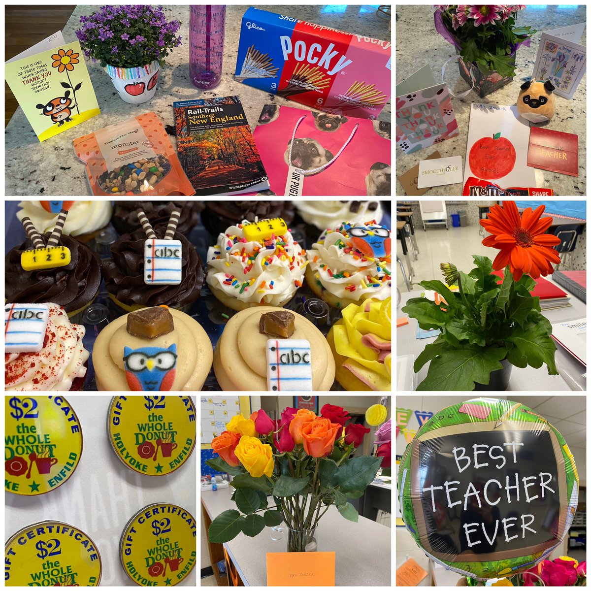 charzen1129's tweet photo. Feeling incredibly grateful to be surrounded by so much love this week and always...thank you to Mrs. @KateFlan3, Miss Fitz, and our amazing students and families for spoiling us rotten! ❤️🦸🏻♀️
#WhitneyWolves #WhitneyStrong #luckiestteachersaround @enfieldpto https://t.co/zM8UWzDg1I