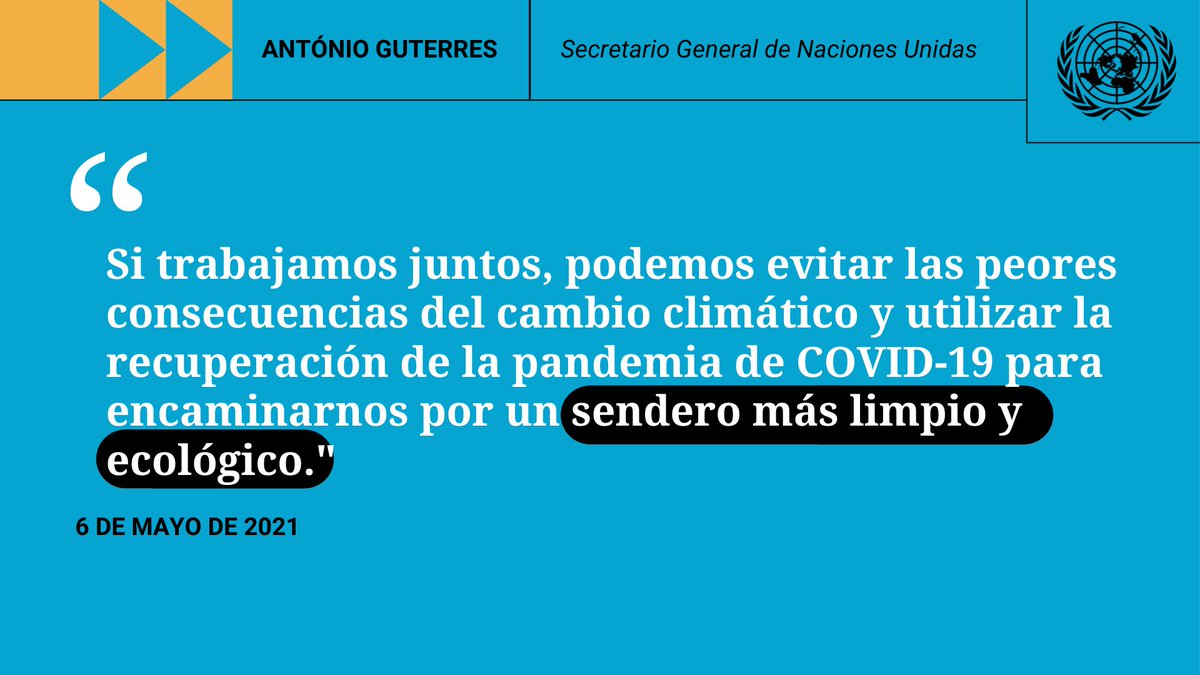 ONU_es's tweet photo. "La transición de la energía contaminante a la renovable debe ser justa e inclusiva para apoyar a las comunidades afectadas y generar empleos ecológicos".
-- @antonioguterres urge a reducir las emisiones de carbono. https://t.co/oJnlIqEraC #PCD12 https://t.co/uoxEee0fiV