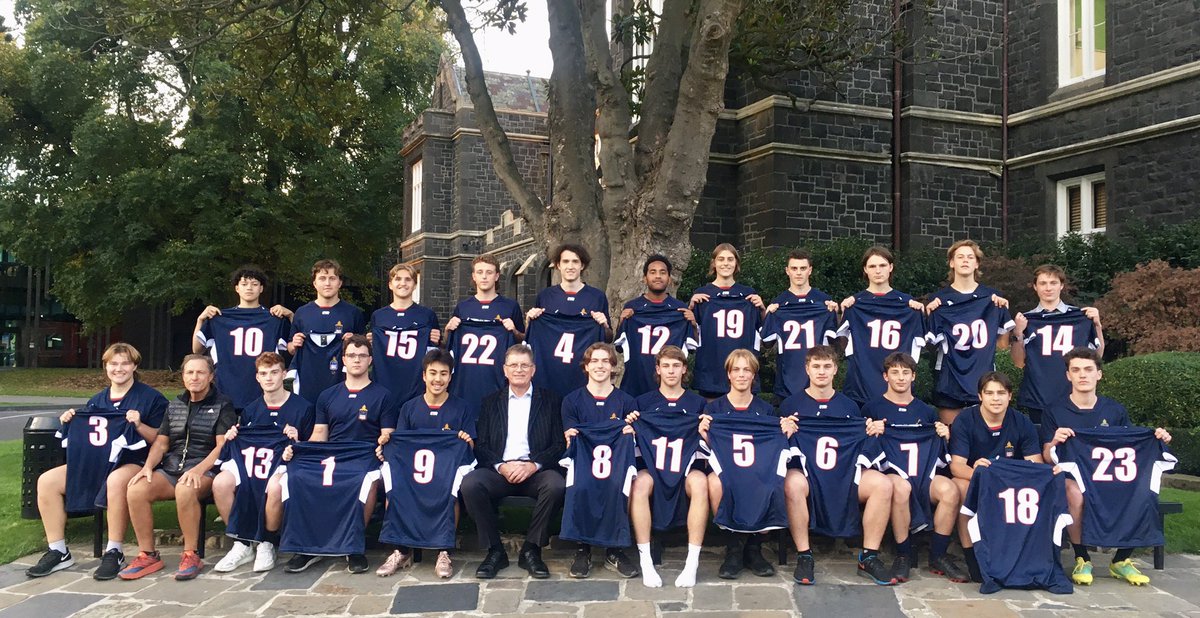 MgsRugby's tweet photo. 1st XV ready to play. Thanks Hon Ted Baillieu for jumper presentation https://t.co/jaN5sI1ZV3