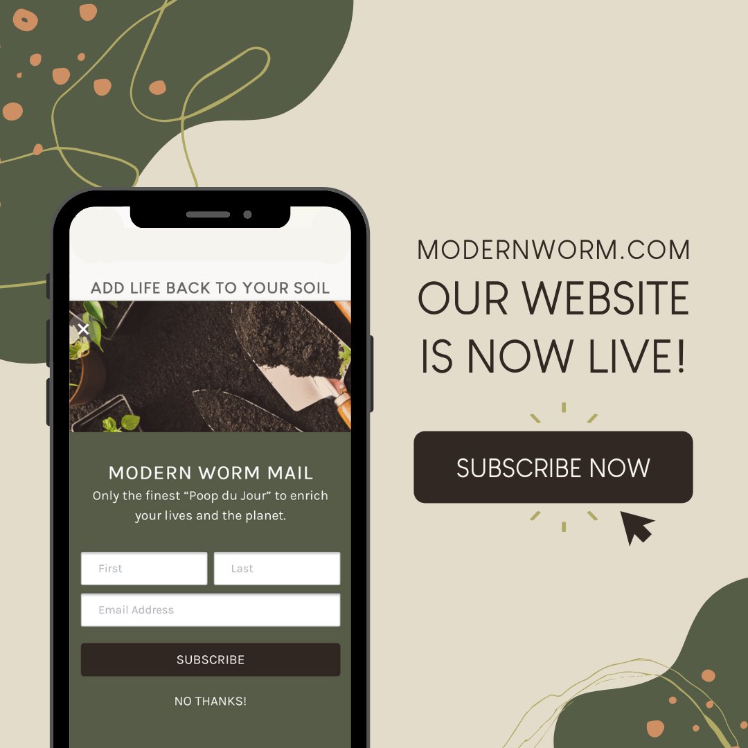 ModernWormCo's tweet photo. Hey #YQG! With it being #ICAW &amp; Friday, I thought it would be a great day to announce that our website is now LIVE! Let the #Vermicomposting begin 🪱 https://t.co/sFSgE4weyV

Thanks to @digital_mainst for their hard work and guidance in making this website a dream come true. https://t.co/rq1zVjMSgF