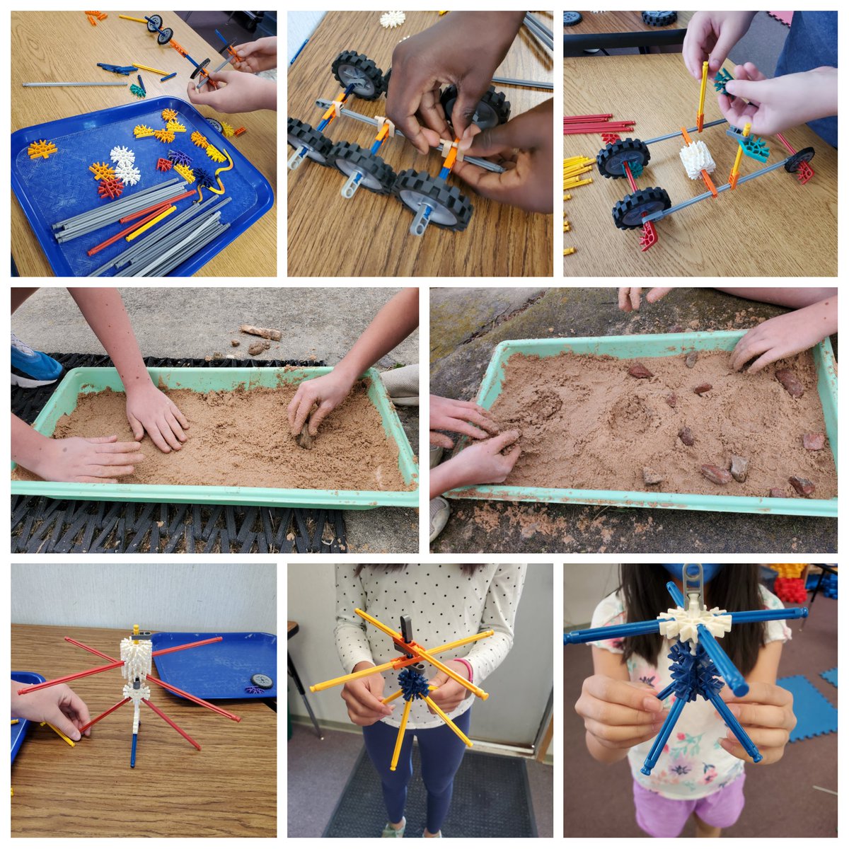 KyleHamstra's tweet photo. These @jeanjaros5 fifth graders enjoyed collaborating in teams to make models of @NASAPersevere (with #ingenuityhelicopter) landing in #JezeroCrater during #ddestem. #countdowntomars #sci5P11 #SwimFwd https://t.co/qlw9naD9xk