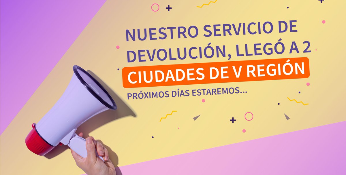 getbacktech's tweet image. Amig@s, Porque en 2bak queremos estar más cerca de ustedes, llegamos hasta la ciudad de Valparaíso y Viña del mar con el mejor servicio de devoluciones.
* Se reciben devoluciones de un máximo de 50x50x50cm aprox.
* Hasta el momento solo Valparaíso y Viña del mar.