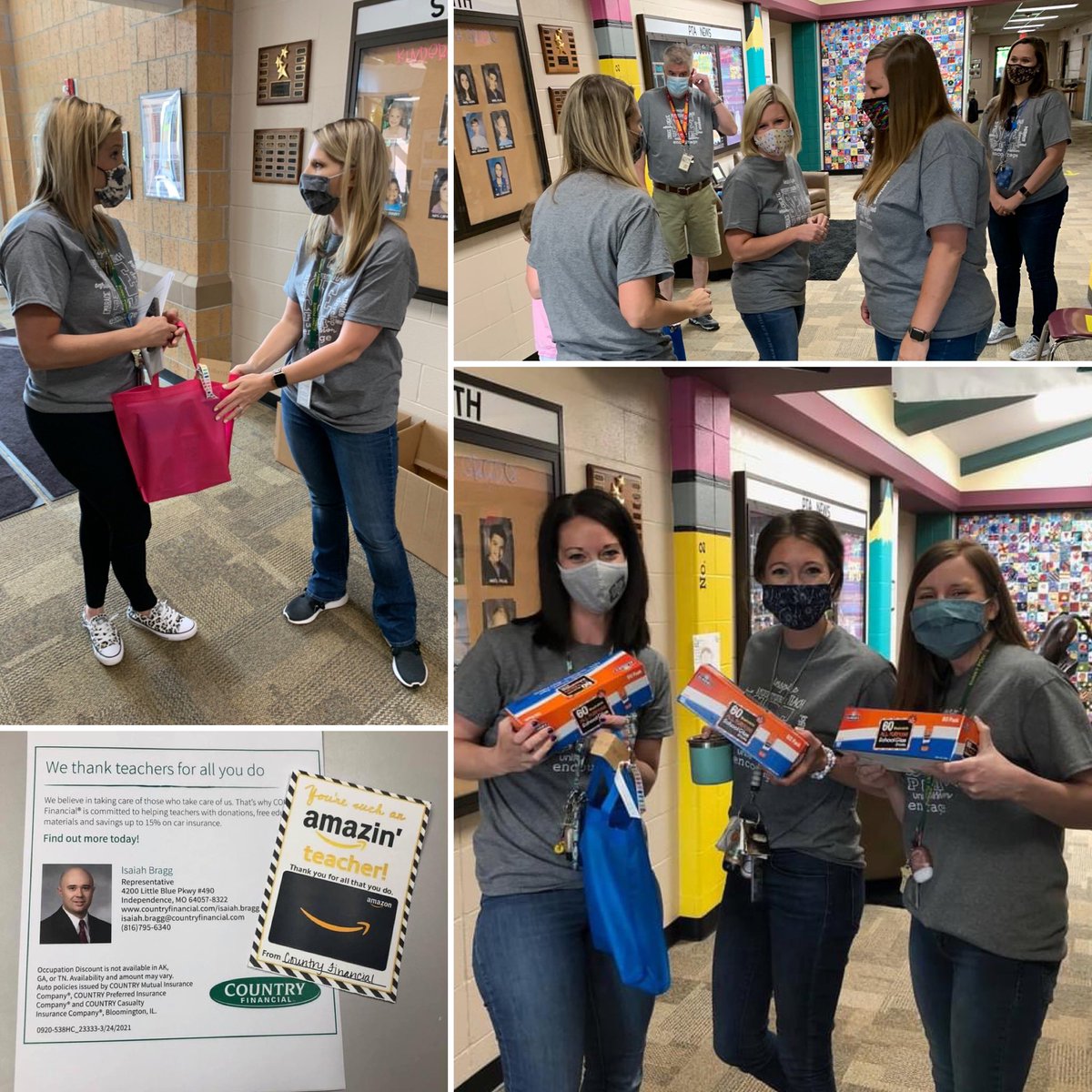 BSSDSPE's tweet photo. PTA finished teacher appreciation week off with some โAMAZINโโ gifts, thank you Country Financial for your donation of the Amazon gift cards! #PumaPride
#sperocks https://t.co/XvujwUDt02