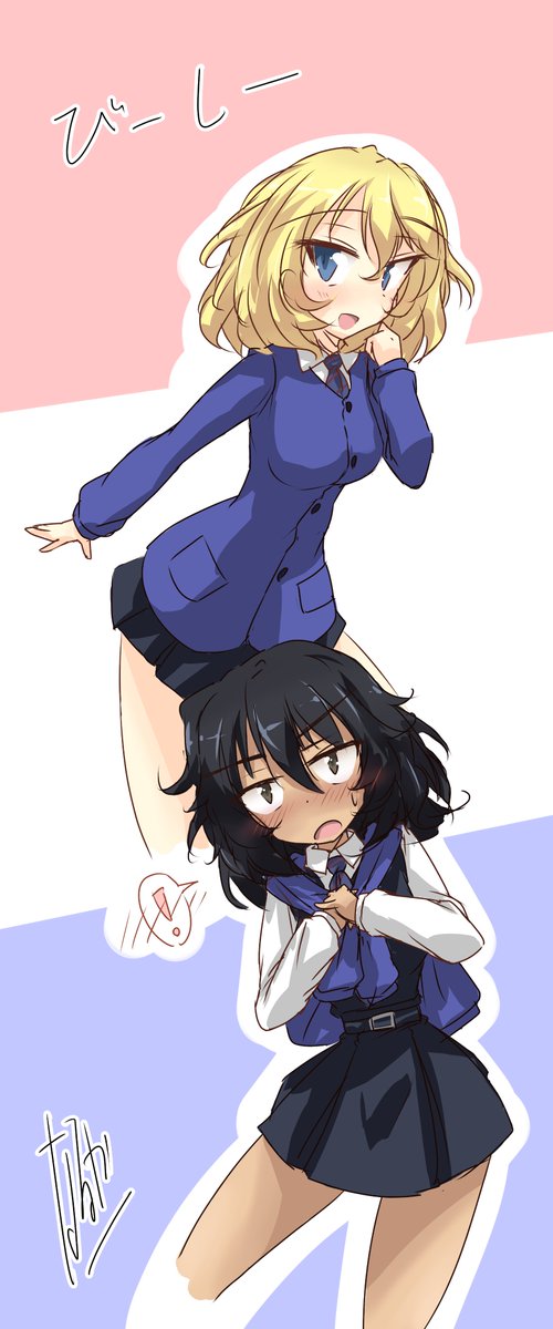 ガルパン ガルパン 押田 安藤 びーしー なるかのイラスト ガルパン ガルパン 押田 安藤 びーしー なるかのイラスト