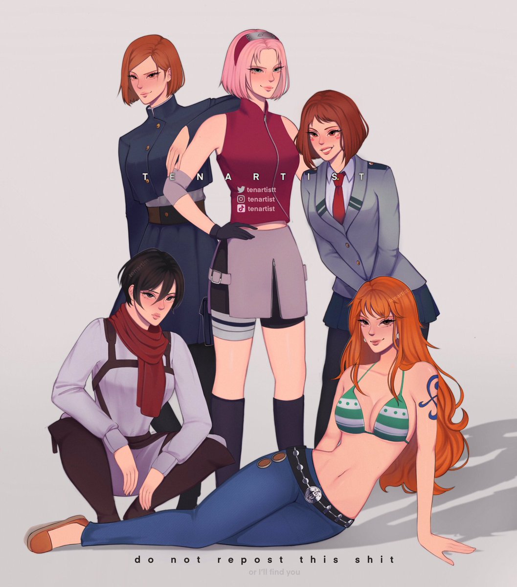 anime shounen heroines 💥 #naruto #jjk #bnha #aot #onepiece