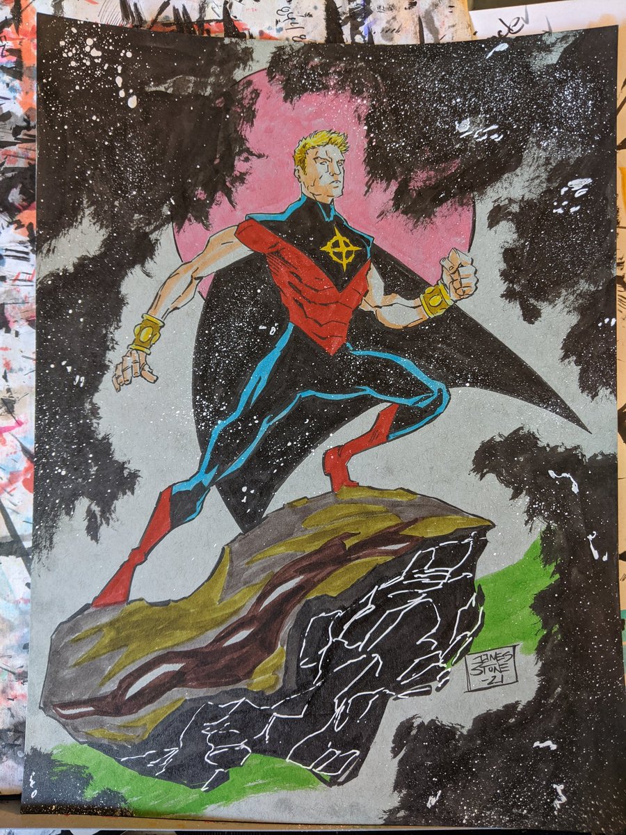JamesLeeStone's tweet photo. On the #reccomendation from @J0ELG I got some new #art #tools @chalkola_ #watercolor #BrushPen
Decided to #sketch a #superhero no one asked for #Quasar #WendellVaughn #QuantumBands #avenger
#FORSALE #commisionsopen #incrediblehulk234 #roythomas #johnbuscema #donaldfglut https://t.co/qe6z6IFTik