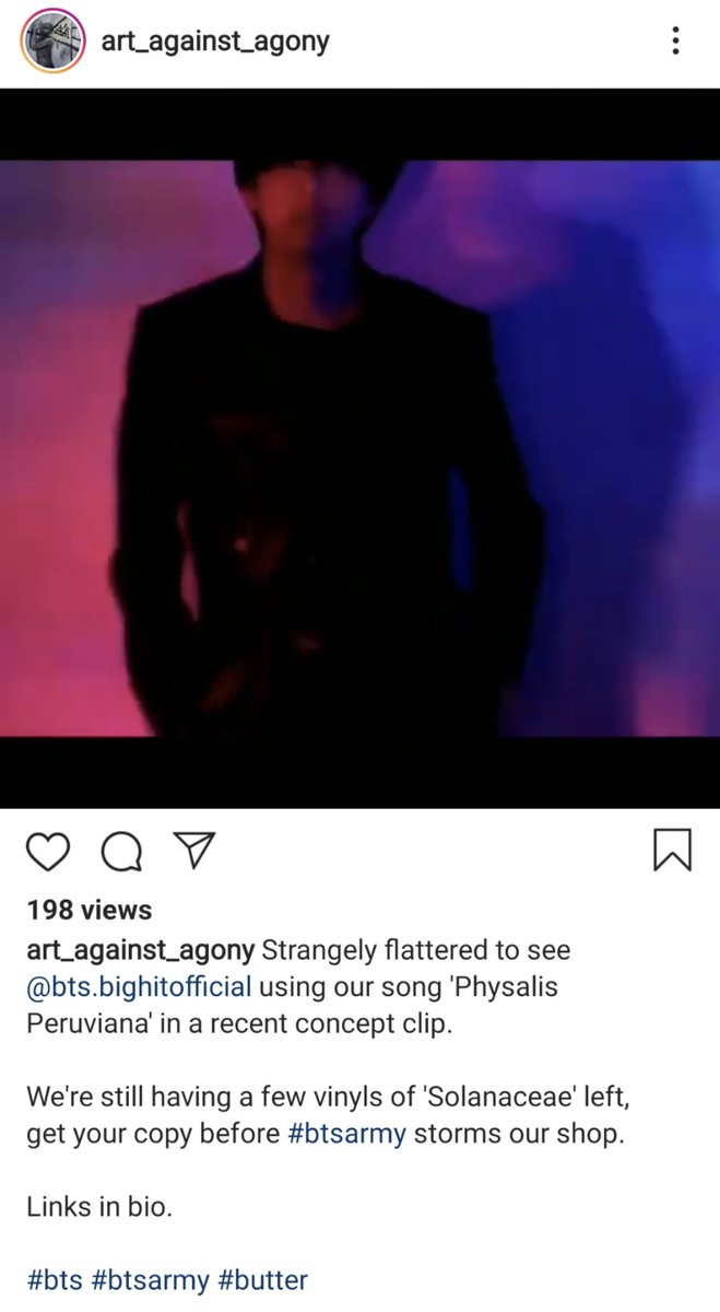 Honestly might have nothing to do with butter as their music is royalty Free and they don& #39;t seem to have had any clue Bighit would use it, as their post from yesterday suggests. Thoughts ??  @army_society,  @dreamymoonchiId  @hoseokmymuse me, idk anything