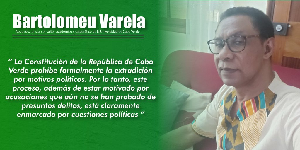 lilidiaz8's tweet photo. 🗣️ Bartolomeu Varela, catedrático de la universidad de CV afirmó:

“La constitución de la República de Cabo Verde prohíbe formalmente la extradición por motivos políticos"

YA hoy se cumplen 329 días de violaciones e injusticias al #EmbajadorSaab ☹️

@NAkufoAddo @pm_ucs https://t.co/tua9rZA6SE