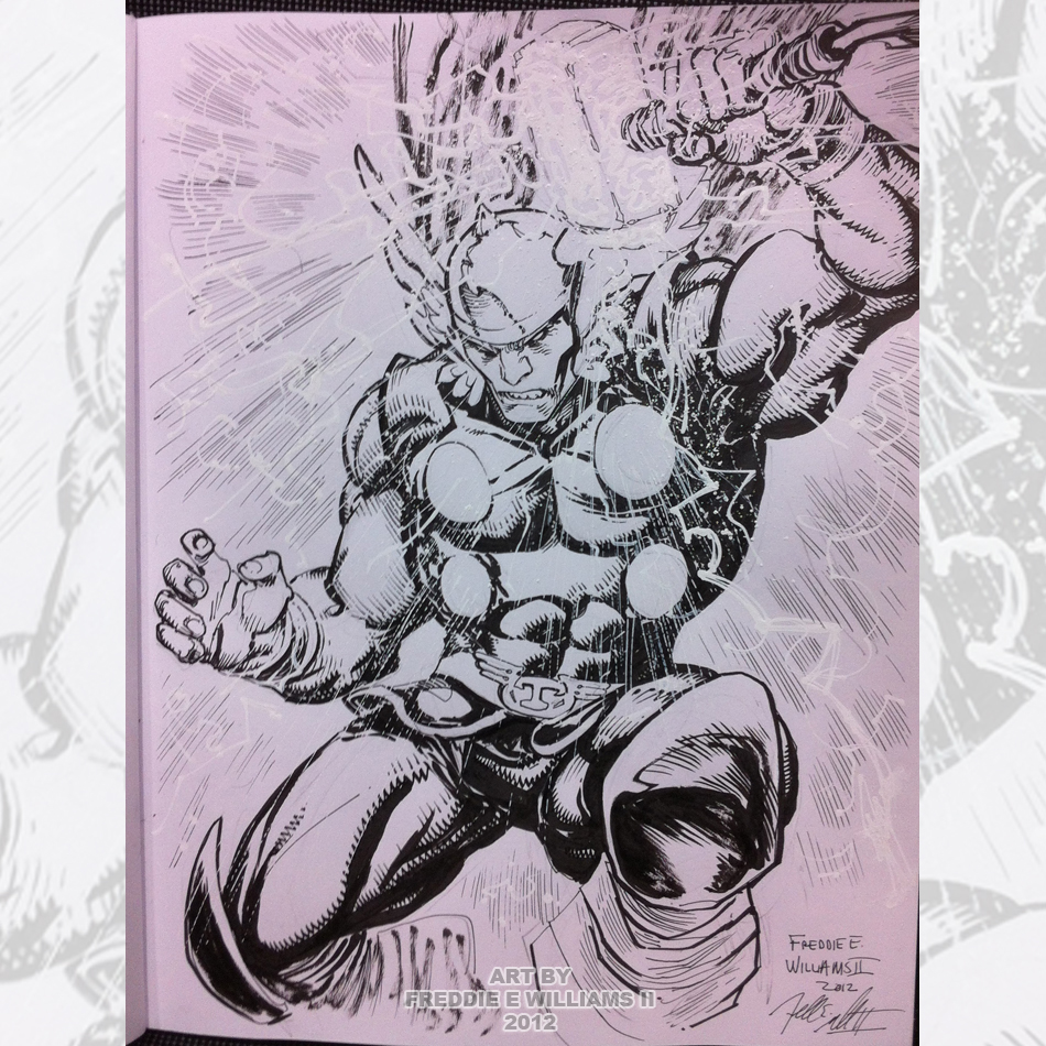 RT @Freddieart: Thor Pen&Ink piece from SDCC 2012 #OldArt https://t.co/27O9IQPPVK https://t.co/jRL3dBUApZ