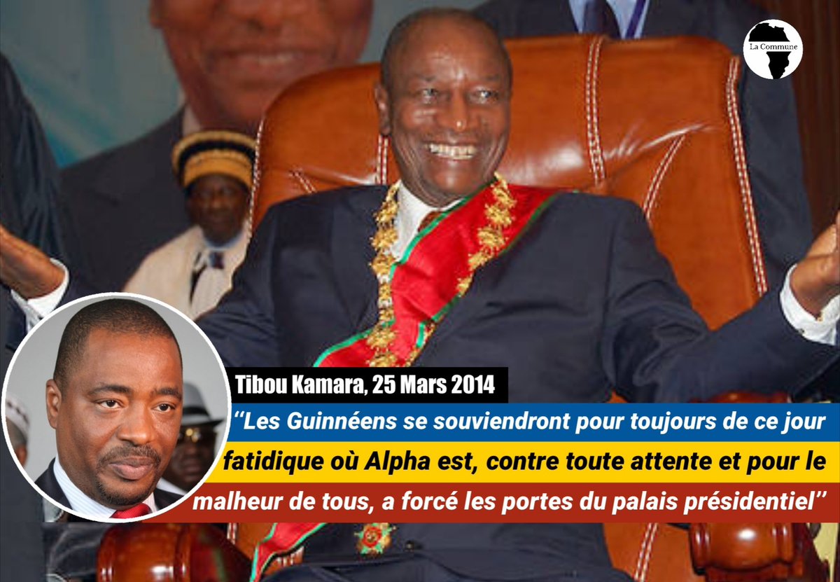 LaCommune_gn's tweet photo. #Guinée🇬🇳 #Tibou_Kamara Extrait de «Dieu est fâché avec #Alpha_Condé» Mars 2014:📖
“Le règne de Alpha Condé pour lui-même et surtout pour tous les guinéens est une descente quotidienne aux enfers".
“Il n'a pas que déçu les...1/4

#Kibaro #Guinée @Khare224  #EspaceGG @DialloIbrem https://t.co/ftrNCeUP76