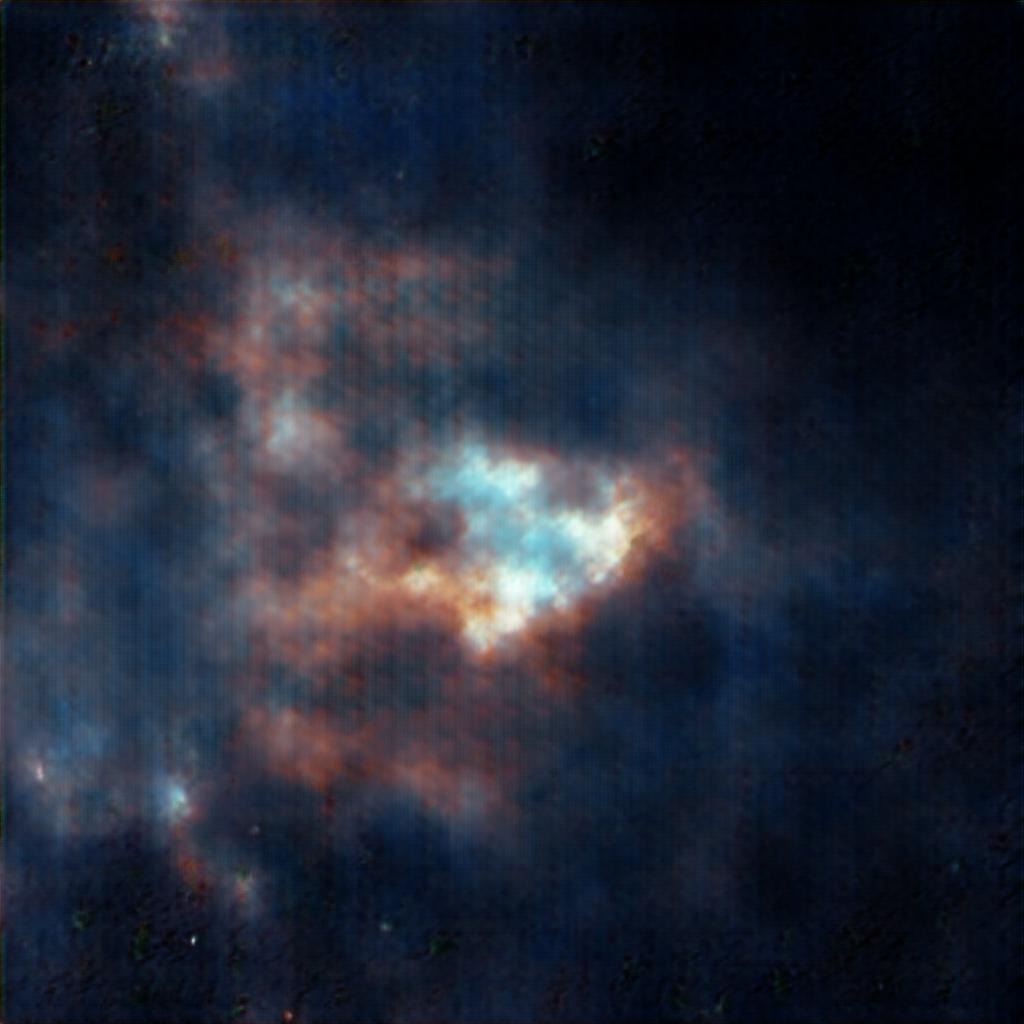 flowrax_x's tweet photo. Sample image generated from random point in latent space. #machinelearning #neuralnetworks #dreamscape #imagination #creativity #machinecreativity #machineimagination #coding #creativecoding #python #tensorflow #nvidia #digitalart #NASA #astrophotography #nebula https://t.co/Y6mvNxLdTx