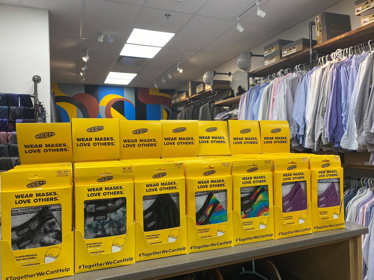 Thank you to our friends at <a href="/KEENCANADA/">KEEN CANADA</a> for the generous donation of 5000 masks! We can’t wait to give these colourful, washable face coverings to our clients. They’re going to love them ❤️