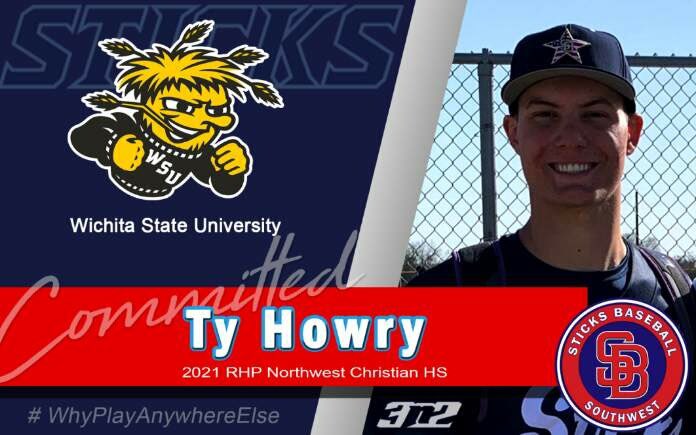 Congratulations to Sticks SW 2021 RHP Ty Howry (<a href="/Ty_Howry/">Ty Howry</a> ) on his commitment to <a href="/GoShockersBSB/">Wichita State Baseball</a> 
Ty was a big time arm for Sticks SW 2021 team this fall. We are very excited for him! <a href="/AR_Sticks/">Sticks Baseball</a>