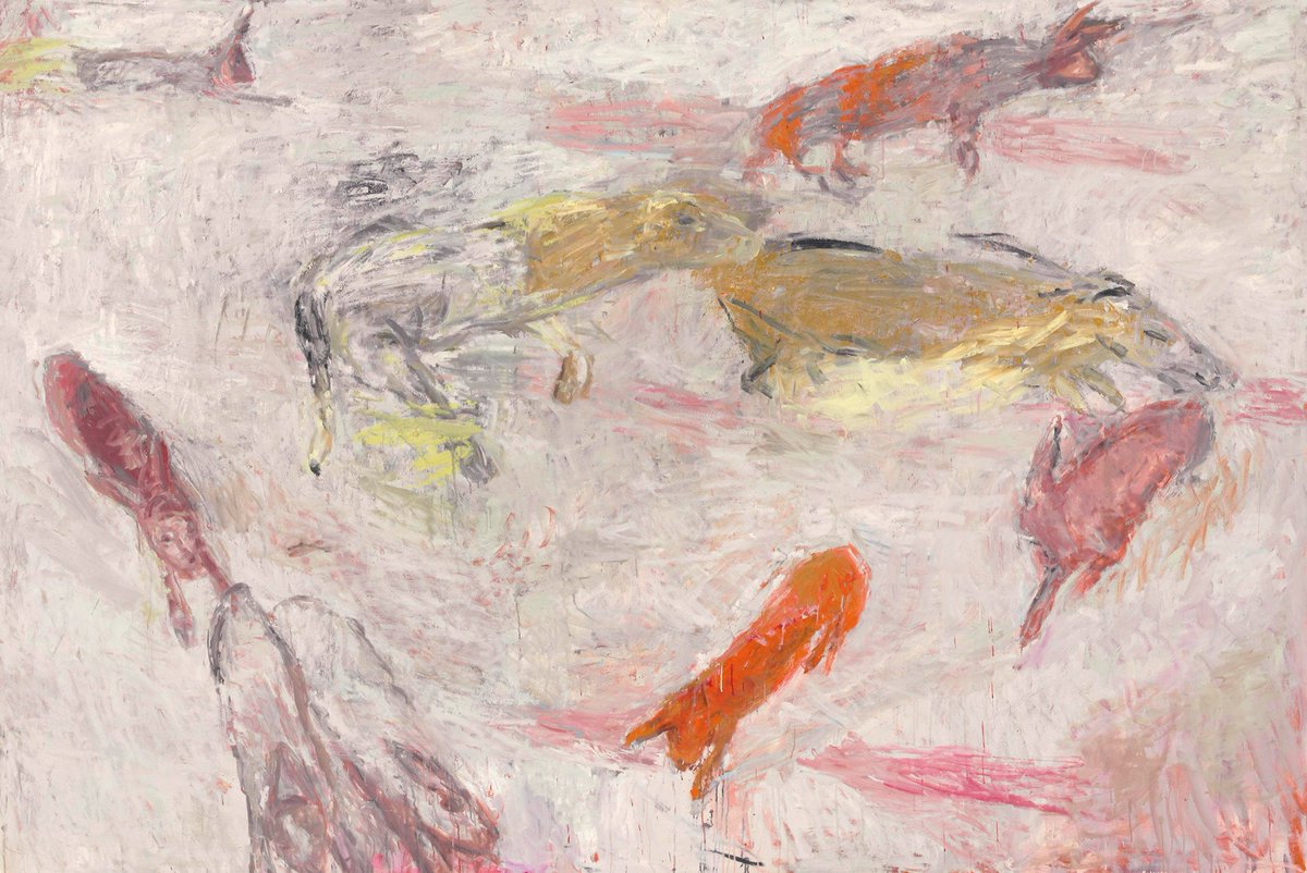 Susan Rothenberg, Pink Paths, oil on canvas, ca. 1996-1997, 187.9 x 279.4 cm