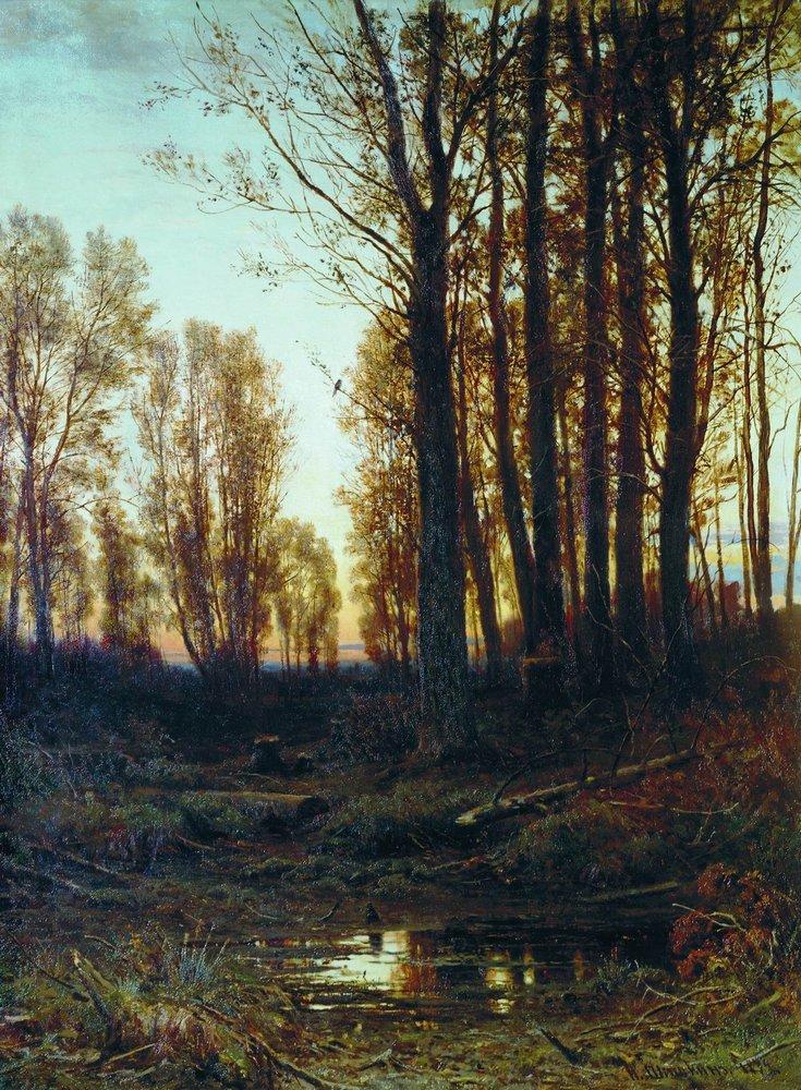 Twilight. After Sunset, 1874 #realism #shishkin