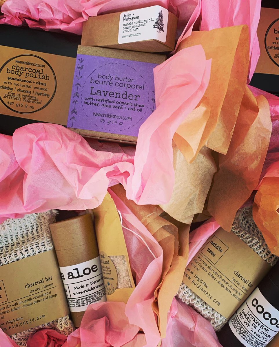 DeneLegalEagle's tweet photo. This year across the north, hundreds of Dene mommas will be receiving gorgeous gifts sets filled with land based things I hand picked and created and honestly, I couldn’t be more thrilled! #GoodMedicine #NaidieNezu #DeneThings #NorthOf60 🌸🌼💗🌲🌿 https://t.co/55cowRbigc