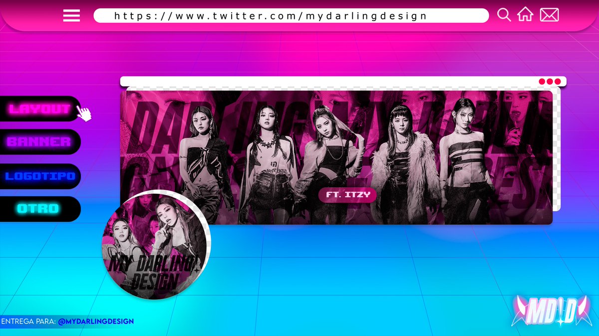 Entrega para: <a href="/MyDarlingDesign/">My Darling! Design ⚡</a> 
Nuevo diseño para la página, espero que les guste. ♡

2O21 © mydarlingdesign | #ITZY #MafiaInTheMorning