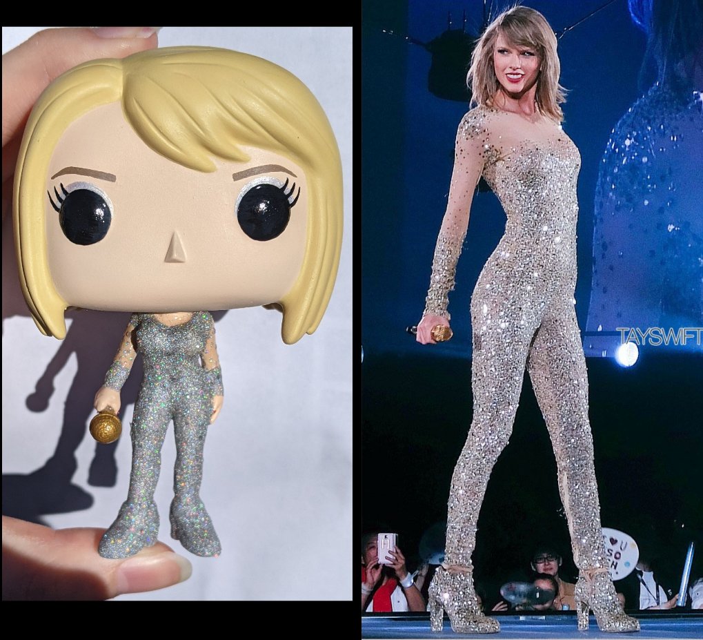 art.off.the.paige on Instagram: Taylor Swift 1989 Glitter bodysuit Custom  Funko Pop! 💙💜 I HAVE BEEN WAITING OVER A MONTH TO SHARE THIS! Sometimes  my people …