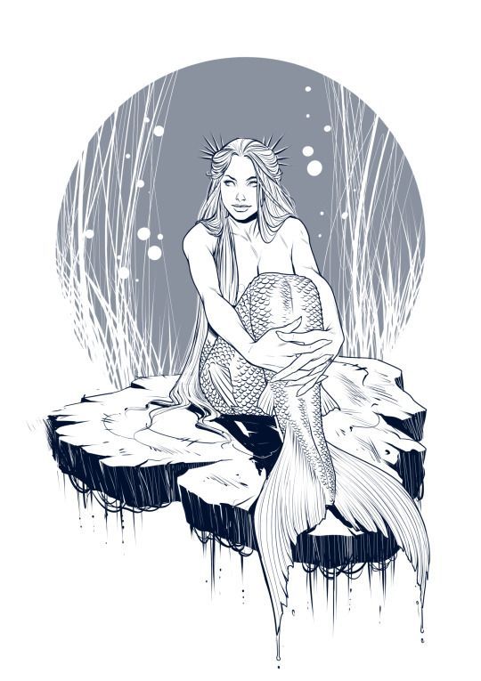 Mermaid tattoos can portray where a mermaid watches the moon or sit on a rock in the moonlight. Mermaid tattoos can also be portrayed in the dark, whether it is the darkness of dusk or the darkness of the deep water, that is all available.