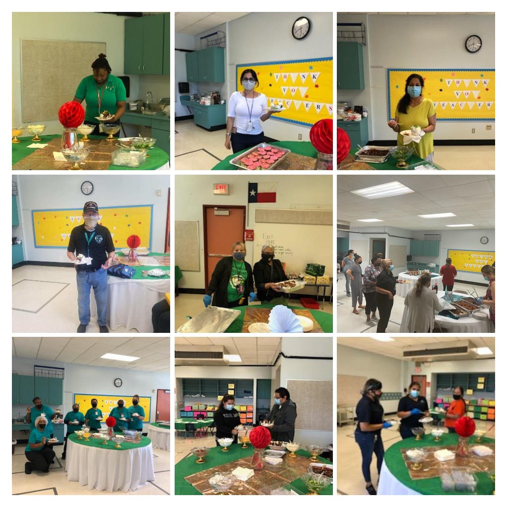 RickNagir's tweet photo. Brookline closes out Teacher Appreciation Week with a special luncheon to celebrate our AMAZING teachers. We hope you enjoyed your daily treats.🥰 #WorkHardBeGreatNoExcuses @hisdBrookline @HISD_SUPERSOUTH @KenDavis_7thSon https://t.co/wGFtDXL04s