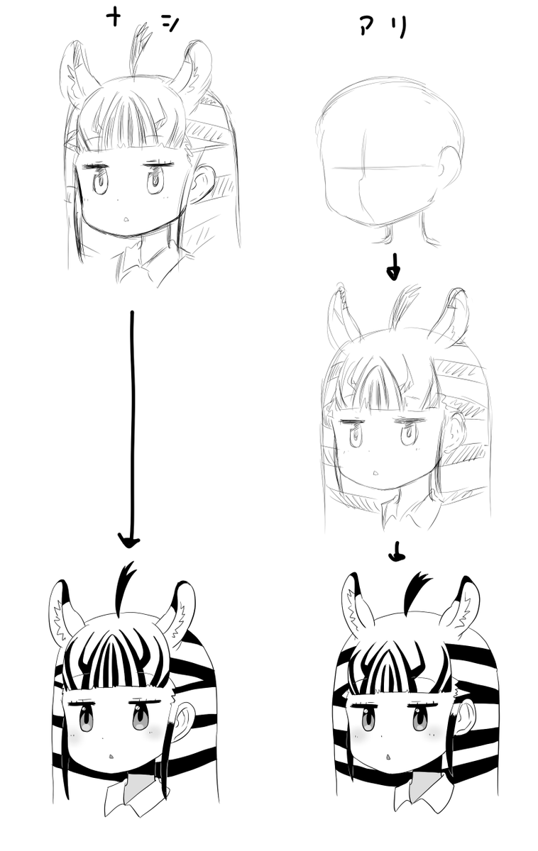 パーツパーツは同じなのにバランスが違くておかしくなりそう 