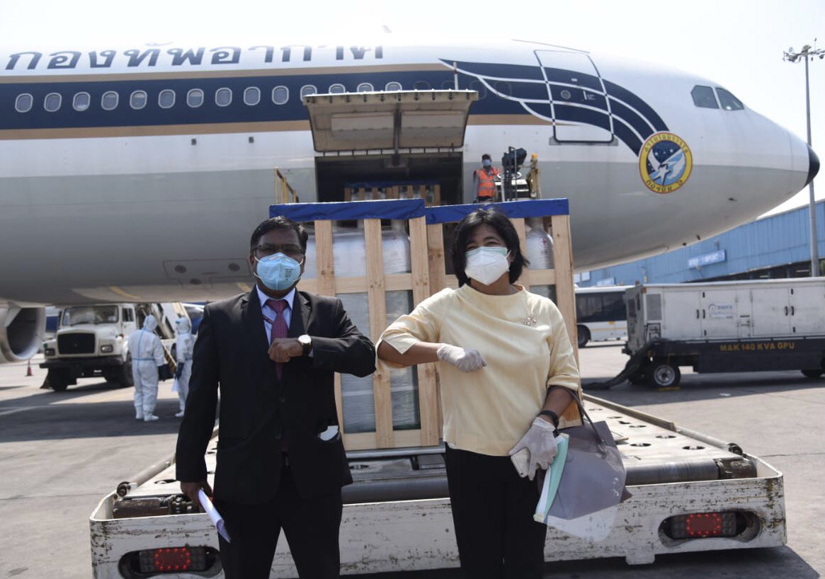 A valued maritime partner in our extended neighbourhood. Appreciate gift of 200 oxygen cylinders & 10 oxygen concentrators from our ASEAN partner Thailand. Also value donation by Indian community in  of another 100 oxygen cylinders & 60 oxygen concentrators.