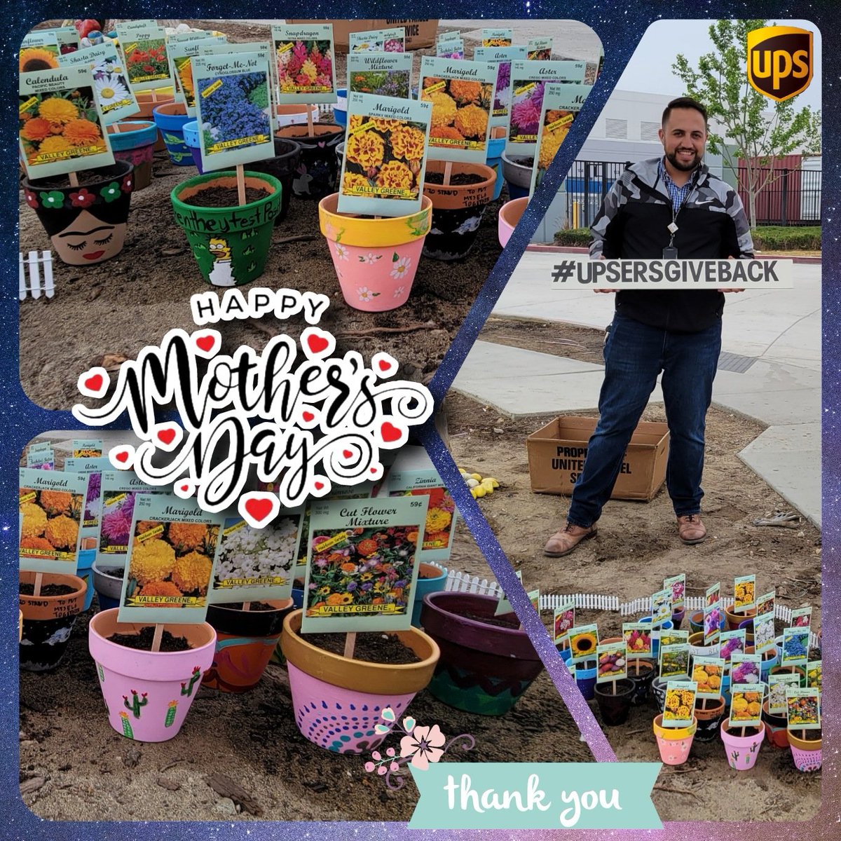 UPSWAHCAINTL's tweet photo. The International Team came together and painted 36 pots for other employees to take home and give to there Mother's in celebration of Mother's Day!!! @CarolBTome @air1man @Shelby2017goair  #MothersDay2021 #plantbased #giveaway #upsersgiveback https://t.co/vzEpRo4rCi