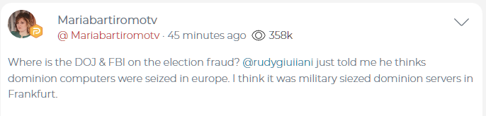 Just starting a little thread to collect stuff about the US Military getting into a firefight with the CIA in Germany to seize the servers with the "real" election results, because I wanna do a write-up what with Emerald making news again this week.