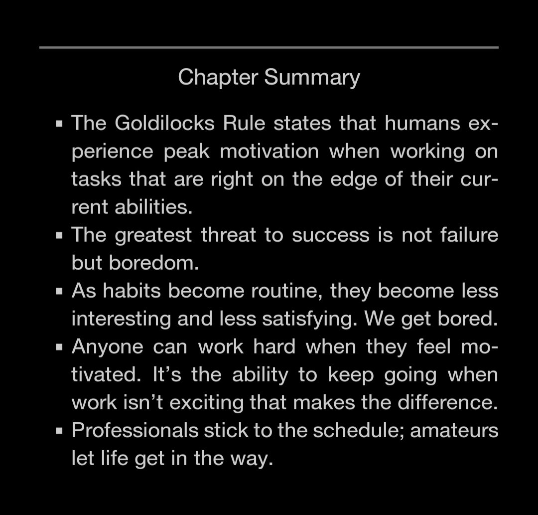 ryanlouie's tweet image. Hello @naval, a very true insight! I just read this chapter from @JamesClear's #AtomicHabits where he also talks about: "The greatest threat to success is not failure but boredom." #GoldilocksRule #success #motivation #boredom