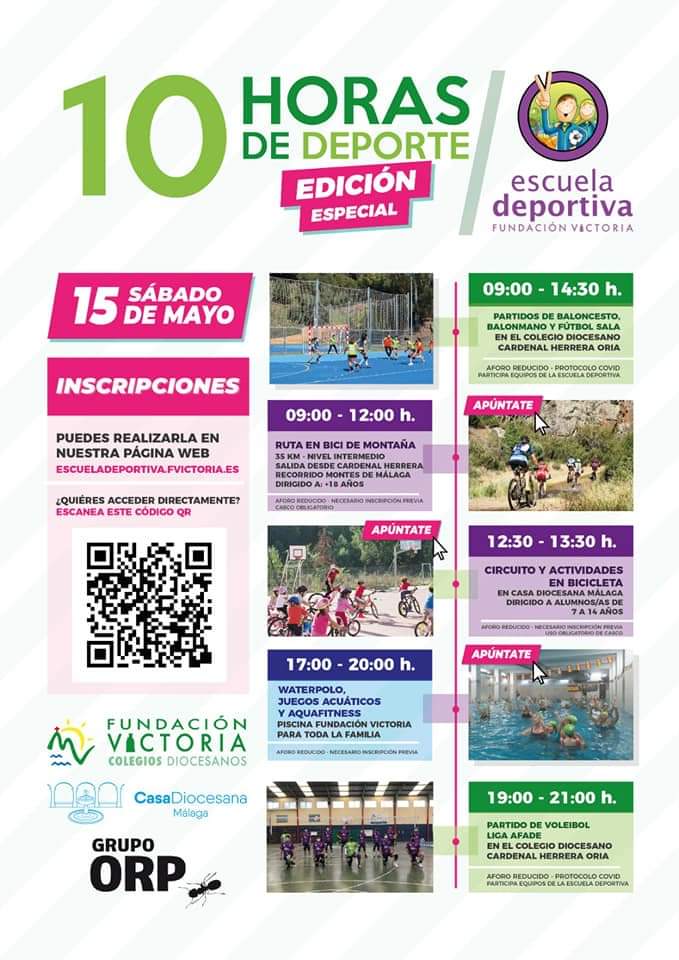 Colegio Diocesano Juan XXIII (@cdpjuanxxiii) on Twitter photo ¡Deporte en familia!
¡Os esperamos!📌1️⃣5️⃣MAYO
👇🏀🥅🏃♀️⛹♂️🚴♀️👨👩👦⚽️
<a href="/fvictoria_es/">Fundación Victoria</a>
<a href="/ED_FundacionSMV/">Escuela Deportiva Fundación Victoria</a> ¡Deporte en familia!
¡Os esperamos!📌1️⃣5️⃣MAYO
👇🏀🥅🏃♀️⛹♂️🚴♀️👨👩👦⚽️
<a href="/fvictoria_es/">Fundación Victoria</a>
<a href="/ED_FundacionSMV/">Escuela Deportiva Fundación Victoria</a>