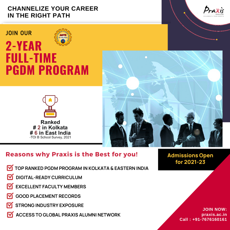 Praxis_Tweets's tweet image. Join our AICTE approved PGDM Program to channelize your career in the right path. Visit our website or Call us on +91 7676160161 to know more. 

#praxisbusinessschool #jobindustry #companies #majorindustries #educationalinstitute #praxis #bschools